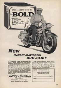 1960 Harley Davidson: Bold and the Beautiful Vintage Print Ad - Picture 1 of 1