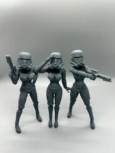 Sexy Star Wars Stormtroopers Set of 3 (5 1/2 inch/1:12 Scale) - Picture 1 of 10
