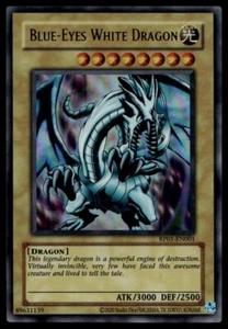 Yu-Gi-Oh! Juego de cartas coleccionables Blue Eyes White Dragon RP01-EN001 paquete retro - Imagen 1 de 2