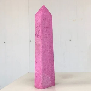 580g Natural Red Corundum Mineral Spirits Ruby Wand Point Quartz Crystal  W639 - Foto 1 di 16