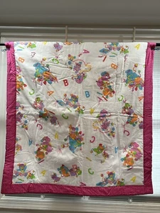 Vintage Handmade 1986 Popples Print Nursery Quilt Wall-hanger 42” X 46” - Picture 1 of 7