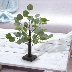 Lighted Tabletop Eucalyptus Tree Table Lamp 50 LED Bonsai Tree with Lights - Picture 1 of 7