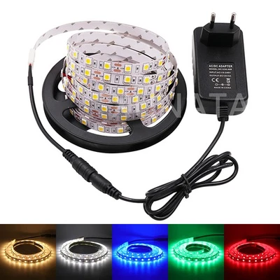 Striscia LED 60LED/m 5050 Luce Nastro Luminoso Bianco Caldo 12V per Decorazione - Immagine 1 di 4