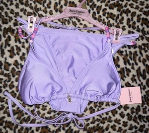 NWT JUICY COUTURE LAVENDER CHARMS & BEADS BIKINI SET SIZE LARGE - Picture 1 of 4