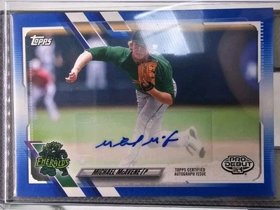 Michael McAvene 2021 Topps Pro Debut Autographs Blue SN,AU #/150 #PD-108 - Image 1 of 2