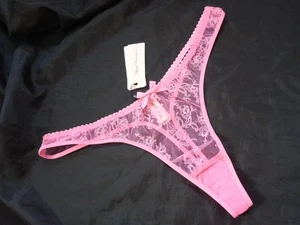 12, Agent Provocateur Sachaa thong, lace mesh, Pink, AP size 4, NEW - Picture 1 of 9