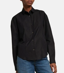 THE ROW Baltica Baumwollpopeline Hemd Schwarz Größe 10 - Bild 1 von 9