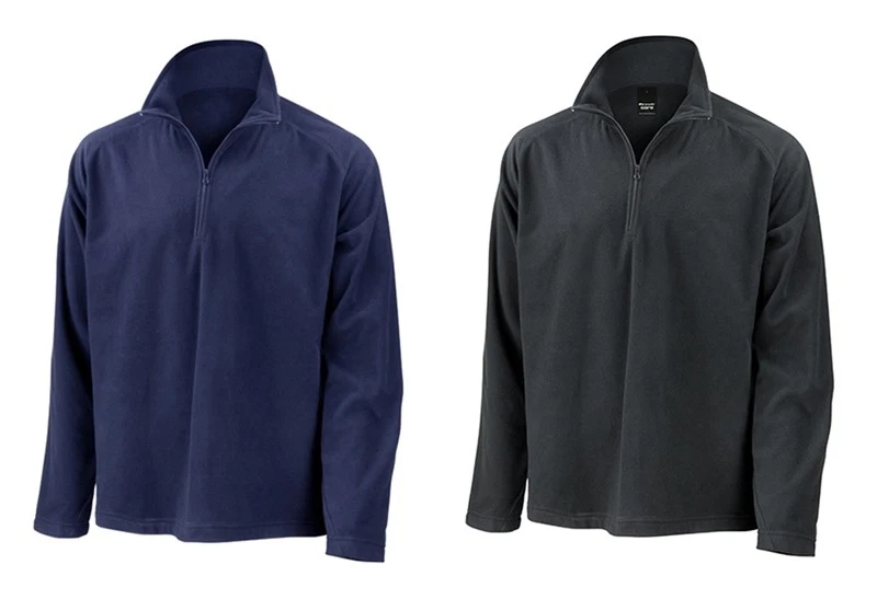 RESULT Fleecepullover 1/4 Zip Herren Fleece Pullover Raglan XS-3XL R112X NEU - Bild 1 von 2