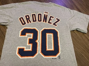 Magglio Ordonez Detroit Tigers MLB Jersey Style Small Gray T Shirt - Picture 1 of 7