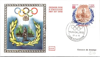 摩纳哥 SC# 836 FDC 1972 XX 奥林匹克运动会 慕尼黑 72 - A02451 — 第 1/2 张图片