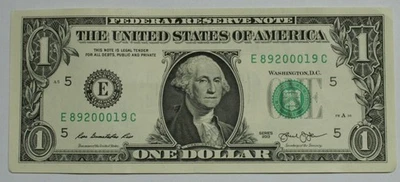 SN795 2013 $1 Dollar Bill Birthday Note August 9 2000 Anniversary Year Note - Image 1 of 2