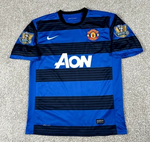 Manchester United Soccer Jersey Mens Large Nike Blue 2011-2012 Away Football - Picture 1 of 10