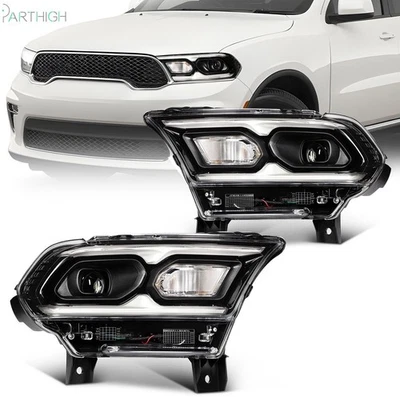 For 2021-2024 Dodge Durango Black Headlight Assembly w/LED DRL - Image 1 of 4