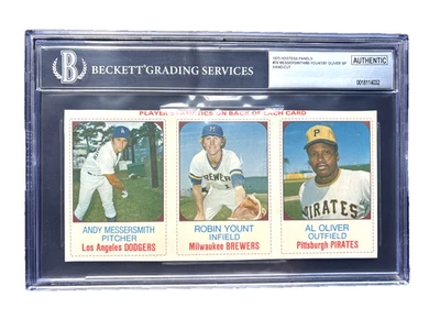 1975 Hostess Panels Messersmith #80 Robin Yount  RC Oliver SP Handcut BGS Auth - Image 1 of 2