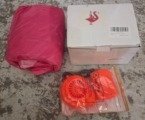 Flamingo Kostüm Erwachsene aufblasbarer Overall Halloween Blow Up mit Ventilator - Bild 1 von 8