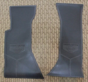 Grey Legendary Rubber 2pc Front Floor Mats for 1984-1989 Chevrolet Corvette - Picture 1 of 2