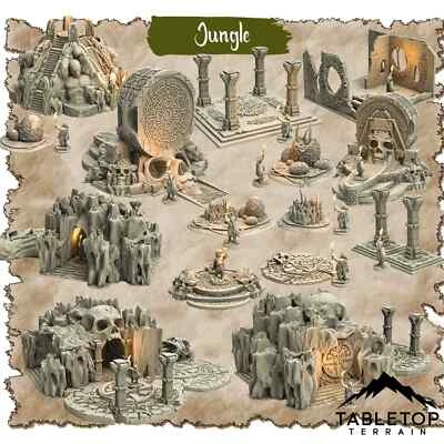 A Trek Through the Jungle - Thematic Dungeon Terrain - Fantasy Tabletop Terrain  - Image 1 of 4