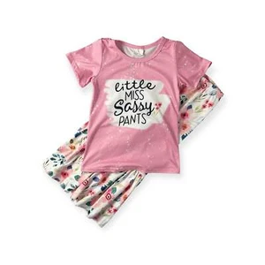 Baby Toddler Girl Little Miss Sassy Pants Pant Outfit - Picture 1 of 9