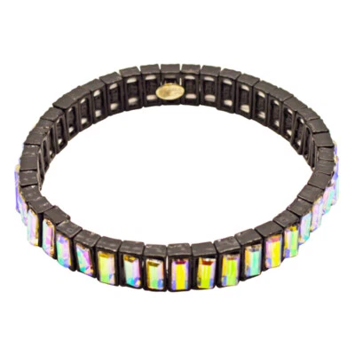 Kirks Folly Baguette Dream Stretch Bracelet  hematite / crystal ab - Image 1 of 2