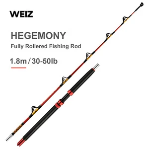 Custom Overhead Fully Rollered Trolling Game Fishing Boat Tuna Rods 6' 30-50lb - Picture 1 of 9