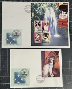 MICRONESIA 2003, 2 FDC + STAMP SHEETS, CATS SC 570, 574 CV +$10 - Picture 1 of 1