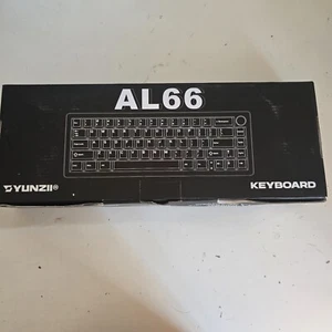 YUNZII AL66 Full Wireless Mechanical Keyboard, 65% Hotswap, Milk Switch - Black - Picture 1 of 10