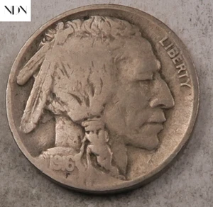 Níquel Buffalo 1916-D - Fino/Muy Fino (F/VF) - ¡Fecha semi-clave! #B313 - Imagen 1 de 3