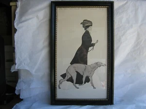 IMPRESIÓN ARTÍSTICA ANTIGUA 1908 "EL PASEO DE LA MAÑANA" POR EDWARD PENFIELD MARCO VINTAGE - Imagen 1 de 12