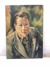 Vintage Oil Painting Portrait / Man / Early 20th Century Male / 30’s 40’s Board