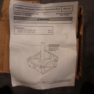 NEU SCHWARZ Peerless AV PLB-1 Back to Back Plate Dual LCD TV Monitor Halterung neigbar - Bild 1 von 3
