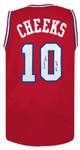 Maurice Cheeks Signed Red Throwback Custom Basketball Jersey w/HOF 2018 (SS COA) - Picture 1 of 3