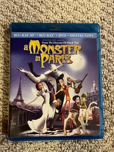 A Monster in Paris 3D 2013 Blu-ray Bibo Bergeron 2-Disc Shout Factory Animation - Picture 1 of 4