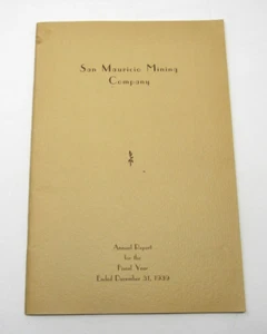 San Mauricio Mining Company 1939 Geschäftsbericht Philippine Islands Gold G.G.I.E. - Bild 1 von 8