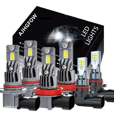 For Ford Lobo 2015-2019 6x 6000K White LED Headlight Hi/Lo + Fog Light Bulbs - Image 1 of 4