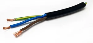 200m NEGRO 0,75mm 3 NÚCLEOS 240 VOLTIOS CABLE DE RED - Imagen 1 de 2
