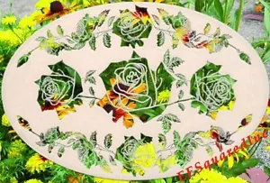 Rose Garland Static Cling Window Decal 16x10 OVAL Glass Door Decor - Picture 1 of 8