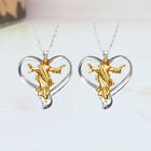 Love Jesus Necklace Set with Diamond Heart Pendant for Women