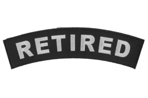 RETIRED ROCKER EMBROIDERED IRON ON PATCH**FREE SHIPPING** - Picture 1 of 1