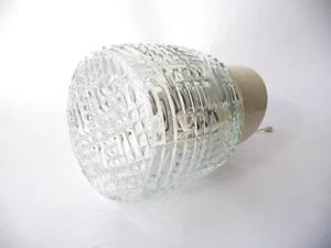 Vintage Retro 1970s Brutalist Glass Wall Light with pull cord - Picture 1 of 11