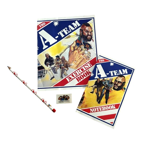 Rare The A-Team Notebook,Pencil, etc Lot of 4 Mr T, Tamar, Hannibal ,Murdoc (A4) Cover