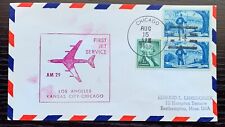 1959 US AIRMAIL FIRST JET SERVICE AM-29 LOS ANGELES-KANSAS CITY-CHICAGO AMF VF