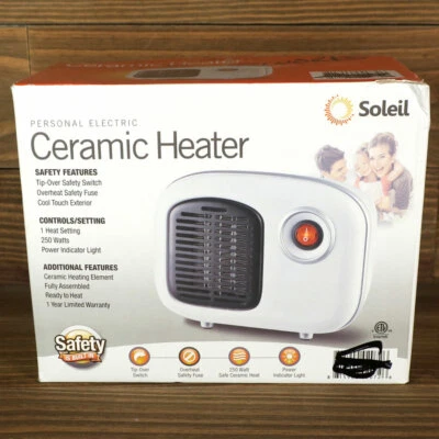 Calentador Cerámico Eléctrico Personal Soleil Blanco MH-08W Foto 1 de 4