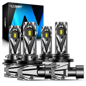 4pcs Canbus 9005 H11 LED Headlight High Low Beam Bulbs 6500K Super Bright White - Picture 1 of 9