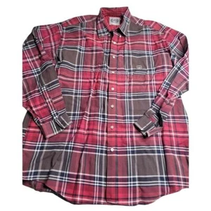 Cinch rot kariertes Button Down Langarm Hemd Herren XL - Bild 1 von 5