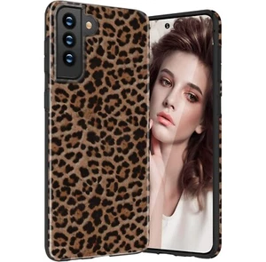 For Samsung Galaxy S22 S21 S20 S10 S9 S8 Note - Cute Leopard Print Girl Case - Picture 1 of 17
