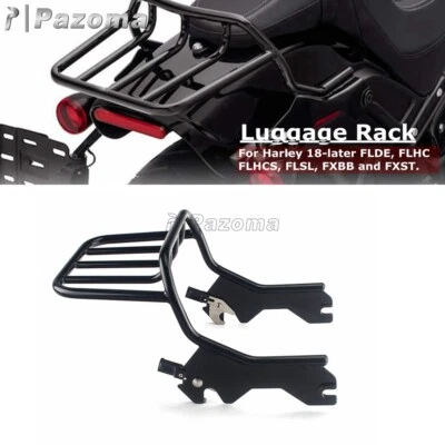 Portaequipajes desmontable de dos posiciones para Harley FLDE FLHC FLHCS FLSL FXBB FXST 114/107 Foto 1 de 4