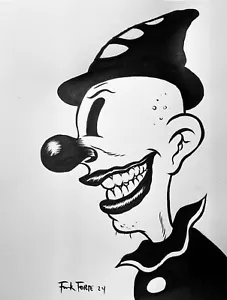 Koko El Payaso Fleischer Studios Dibujo Original de Frank Forte - Imagen 1 de 3