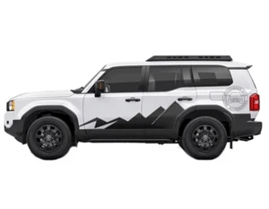 2 PCS Graphics Mountain Car Sticker For Toyota Land Cruiser Side Door Decals - Picture 1 of 6