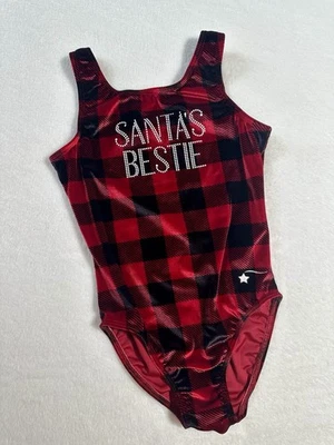 DESTIRA gymnastics Leotard CHRISTMAS Santa’s Bestie BODYSUIT Leo GK Size: CL - Image 1 of 4