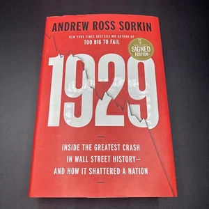 1929 SIGNED BY ANDREW ROSS SORKIN HARDCOVER NEWEST BOOK NEW - Picture 1 of 5